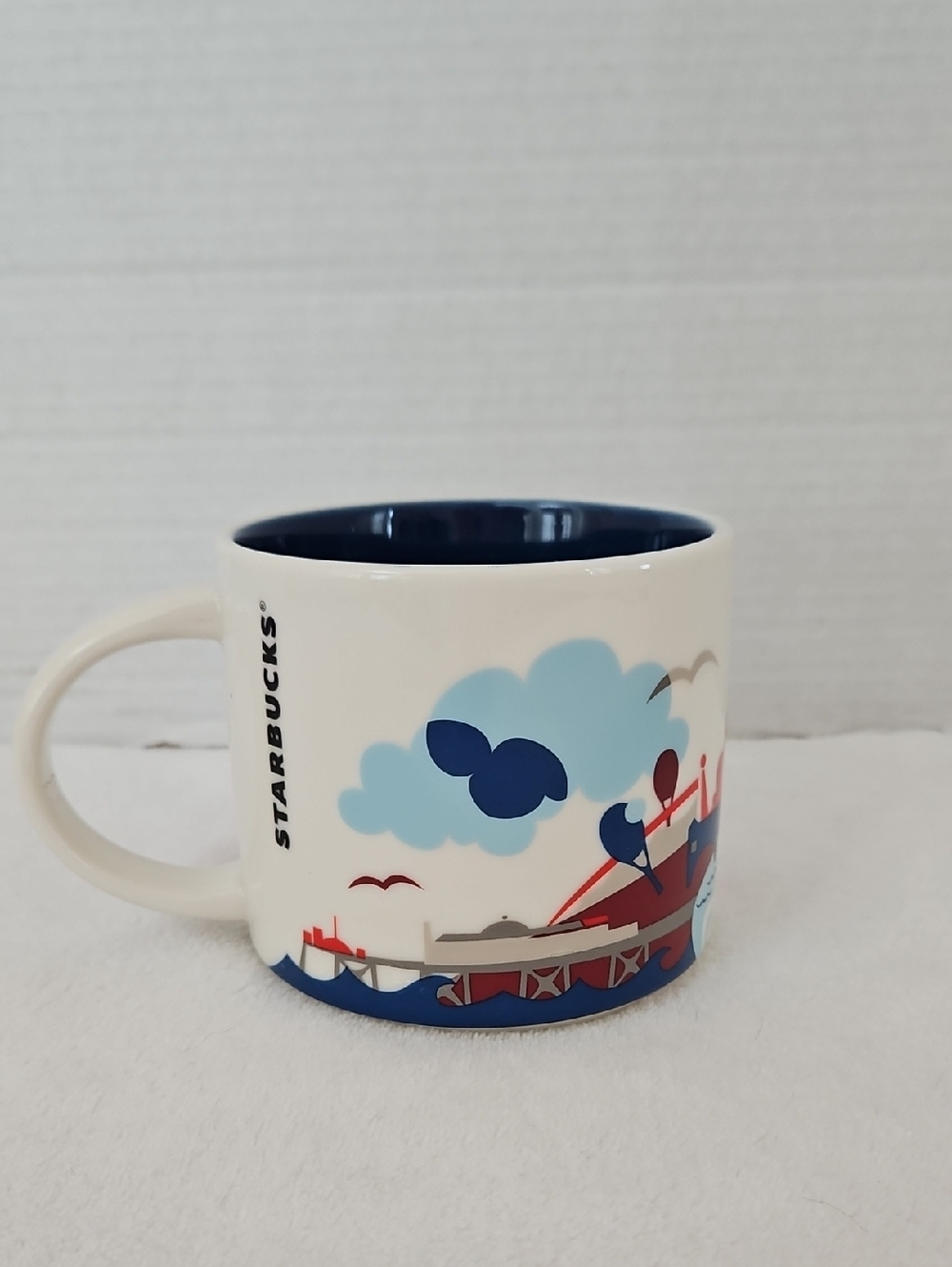 Starbucks NWT You Are There Collection England Navy Interior Scenic Design Mug